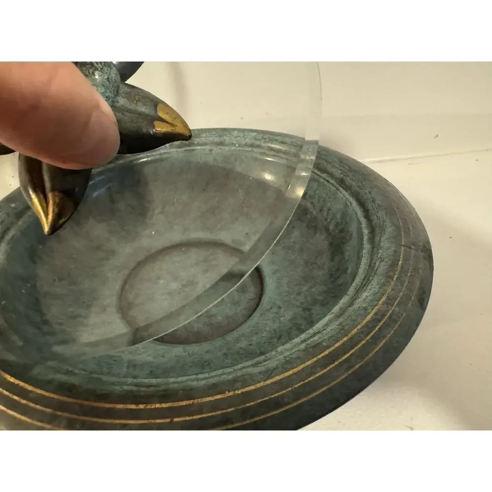 Vintage Art Deco Dish with Glass Beveled Lid Springfield Mass.